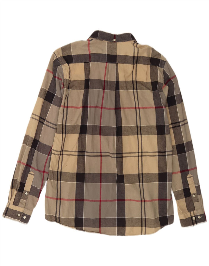 Barbour Chemise Coupe Ajustée Homme Grand Coton à Carreaux Beige