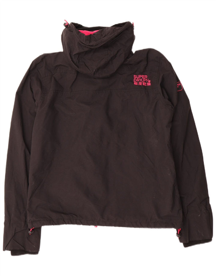SUPERDRY Veste coupe-vent à capuche Windcheater pour femme UK 14 Medium Noir
