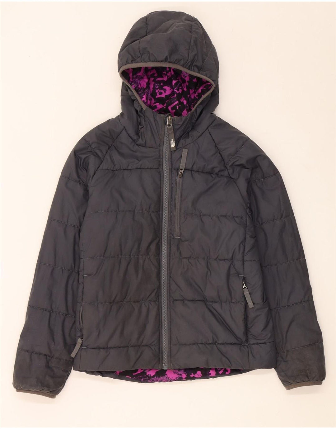 The North Face Veste réversible à capuche pour fille 9-10 ans Noir moyen