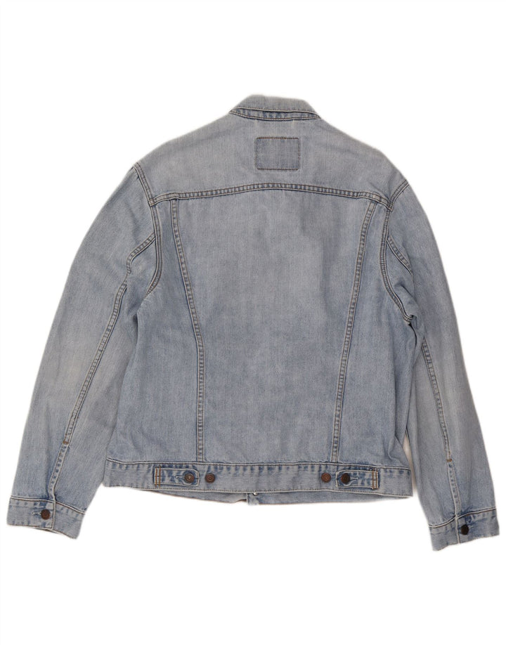 Levi's Veste en jean pour homme UK 40 Large Bleu Coton