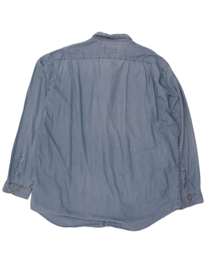 Marlboro Classics Chemise Homme 3XL Bleu Coton