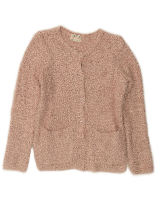 ZARA Filles Cardigan Pull 13-14 ans Rose Polyester