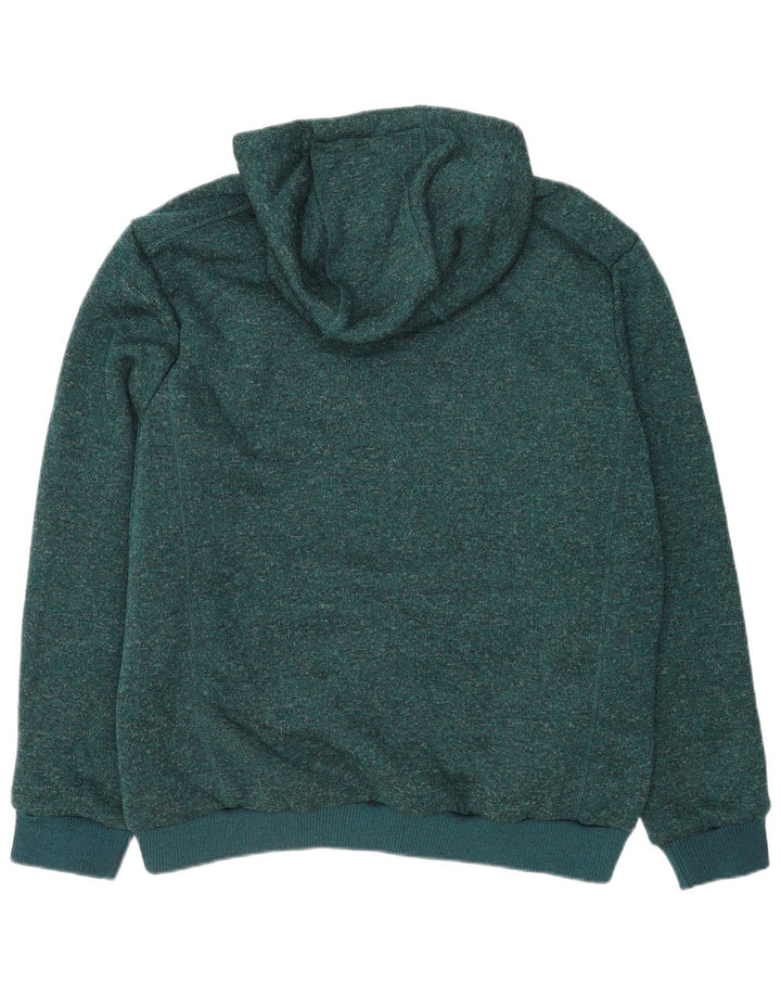 Mountain Warehouse Pull à capuche zippé pour homme XL en polyester moucheté vert