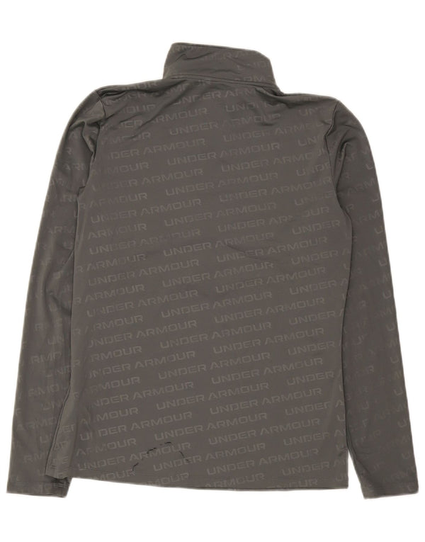 Under Armour Haut de Survêtement Graphic Zip Neck Homme Gris Moyen Polyester