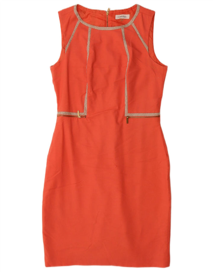 Calvin Klein Robe fourreau sans manches pour femme US 6 Orange moyen