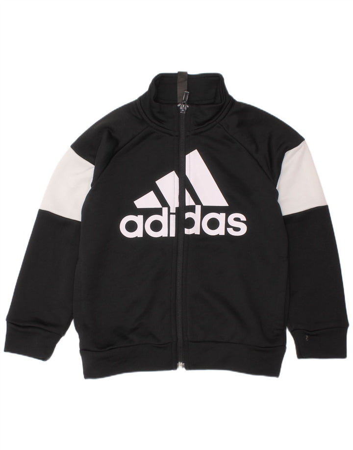ADIDAS Veste de survêtement graphique pour garçon 4-5 ans Noir Colourblock