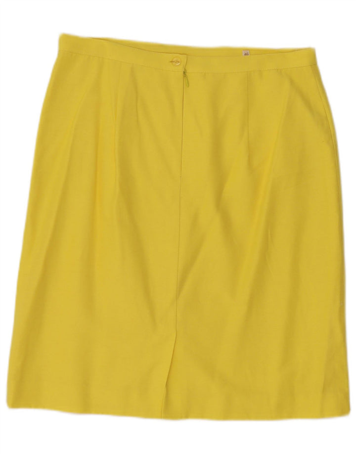 Jupe Midi Femme Superior IT 46 Large W30 Jaune Viscose