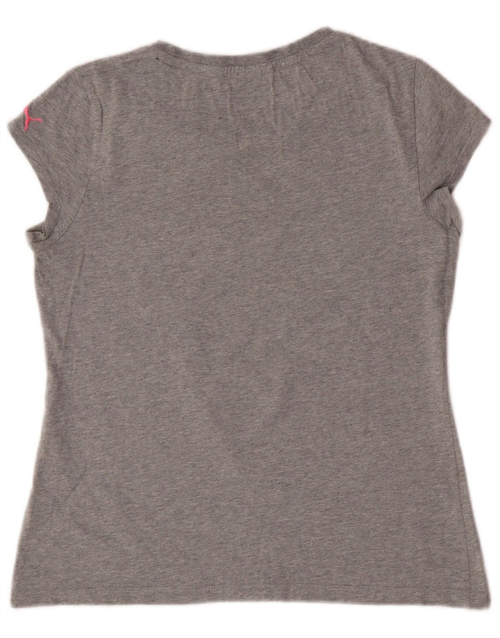 Puma T-shirt graphique pour femme UK 14 Gris moyen