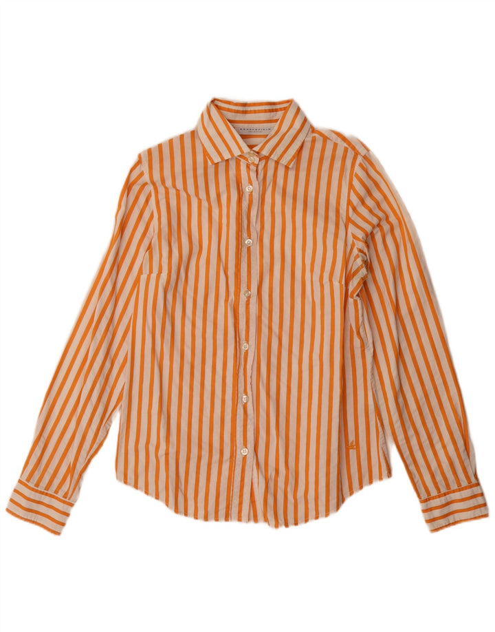 Chemise Femme Brooksfield IT 46 Large Coton Rayé Orange