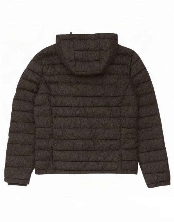 Superdry Veste matelassée à capuche pour hommes UK 42 XL Gris Polyester