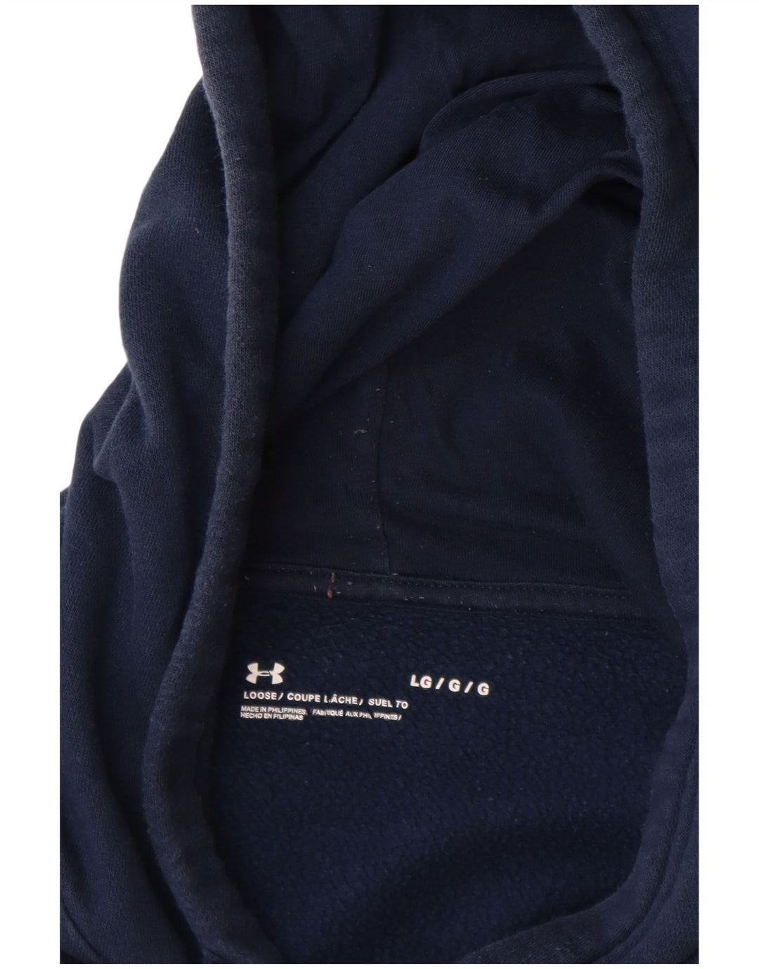 UNDER ARMOUR Pull à capuche pour homme en coton bleu marine Large