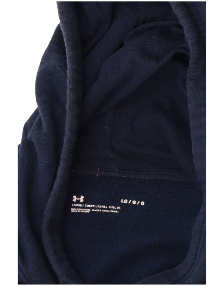 UNDER ARMOUR Pull à capuche pour homme en coton bleu marine Large