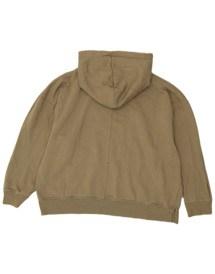 Topshop Pull à capuche surdimensionné pour femme UK 12/14 Kaki moyen Polyester