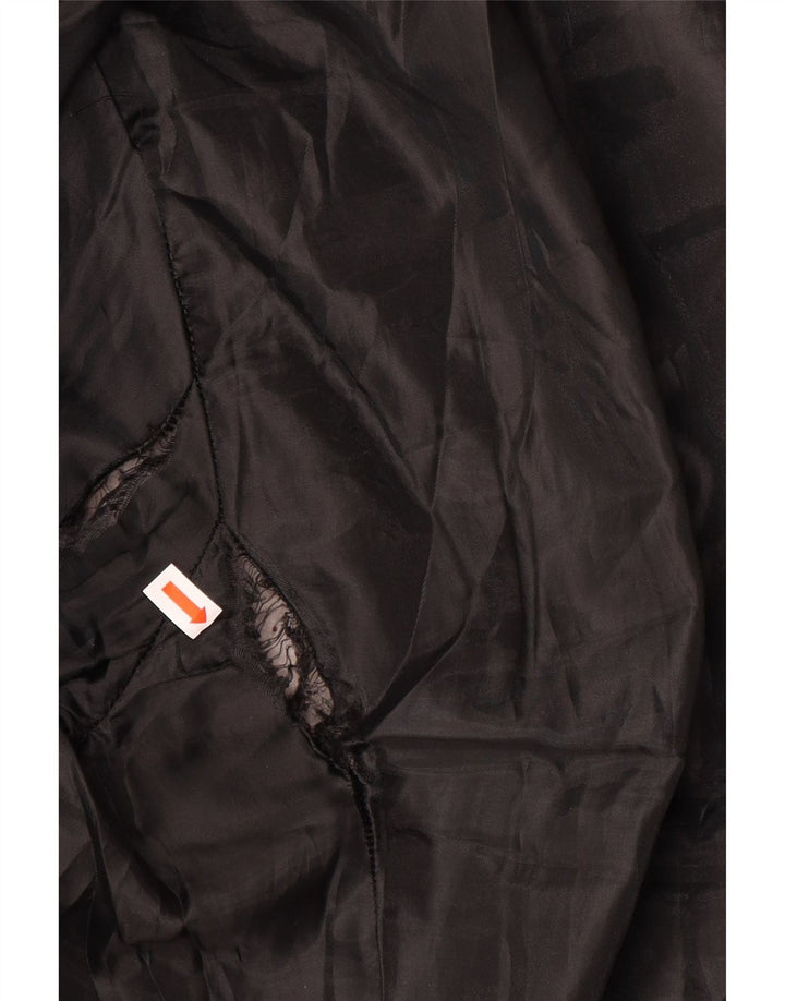 Zara Veste rembourrée pour femme UK 16 Large Nylon Noir