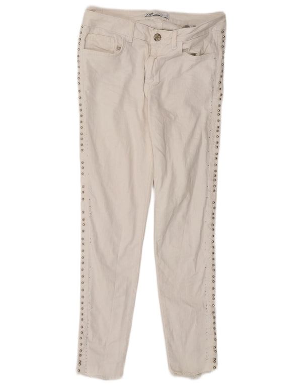 Zara Jean skinny femme EU 38 Small W28 L27 coton blanc