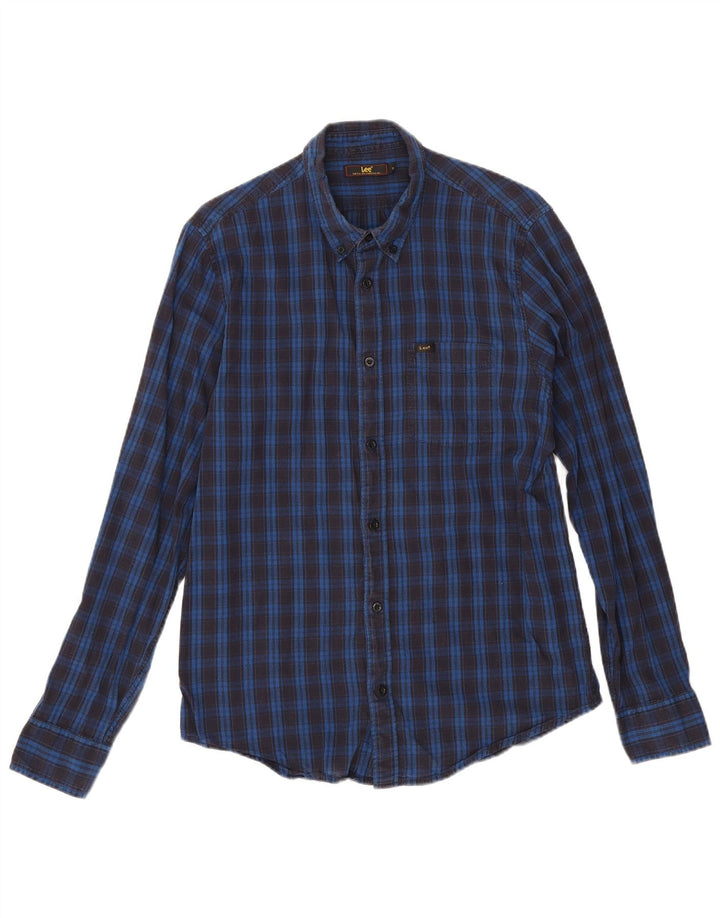 Lee Chemise Flanelle Homme Bleu Marine Moyen Carreaux Coton