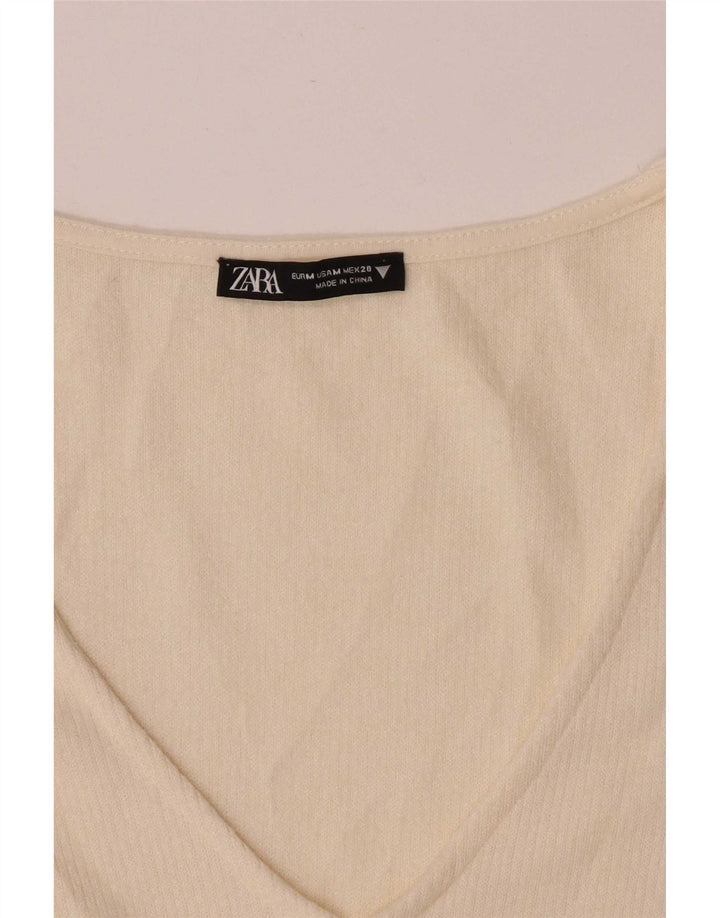 Zara Bolero Jumper UK 12 Medium Blanc cassé pour femme
