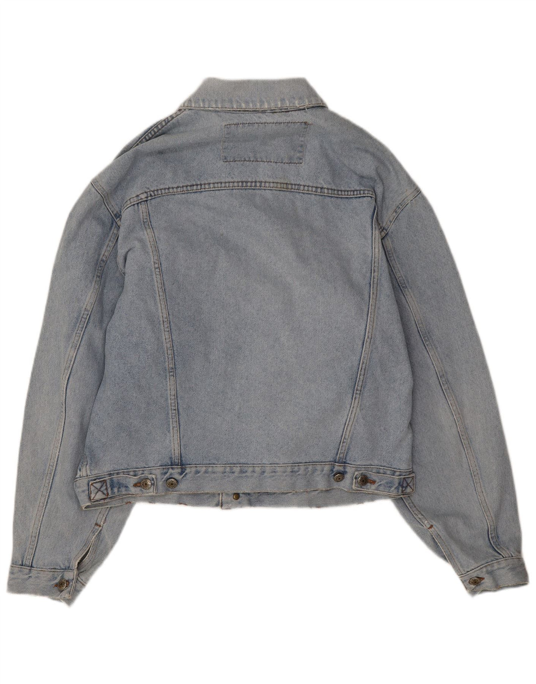 vintage Mens Distressed Denim Jacket UK 40 Grand Coton Bleu