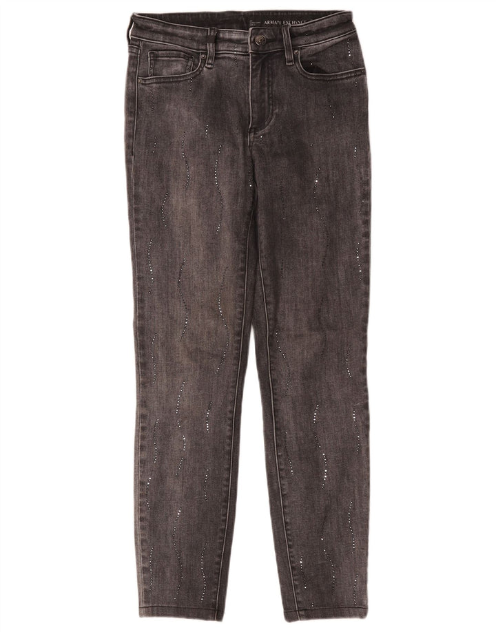 Armani Exchange Jean Super Skinny W25 L26 Gris Femme