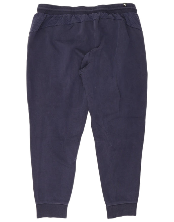 Puma Pantalon de survêtement graphique pour homme en coton bleu marine 2XL