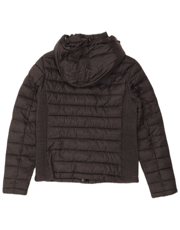 Superdry Veste matelassée à capuche pour filles 15-16 ans Large Gris Polyester