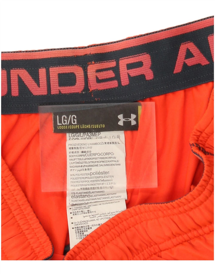 Under Armour Short de Sport Homme Large Orange Polyester