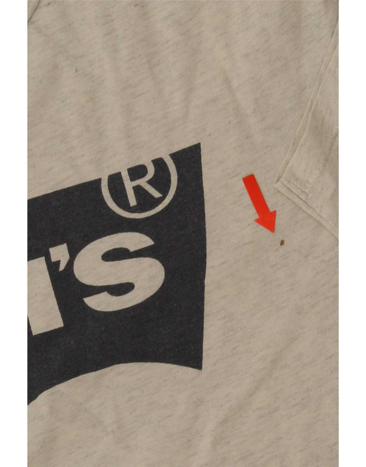 Levi's T-Shirt Graphique Homme Large Gris Moucheté