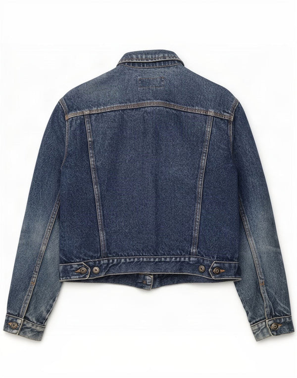 French Connection Veste en jean pour femme UK 16 Large Bleu Coton