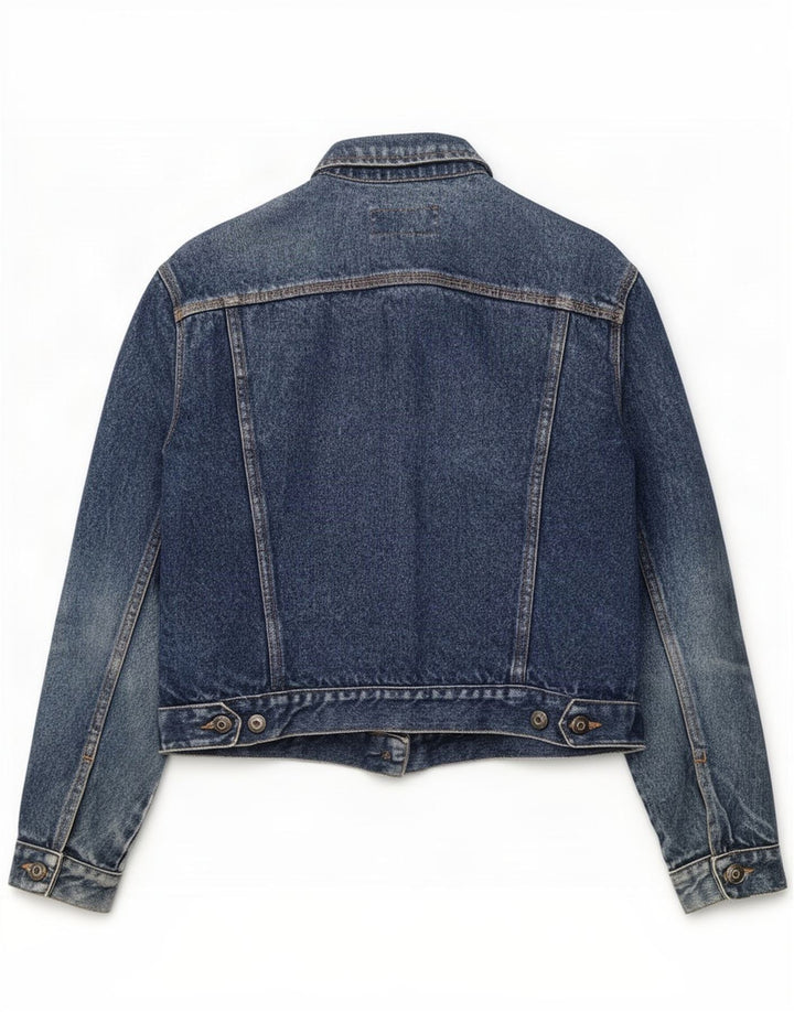 French Connection Veste en jean pour femme UK 16 Large Bleu Coton