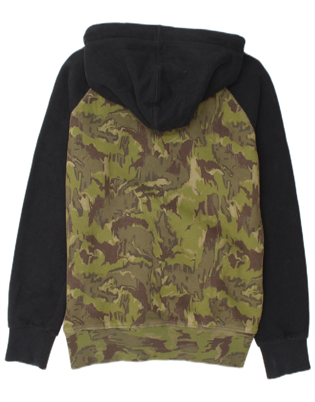 SUPERDRY Pull à capuche graphique pour homme Petit Kaki Camouflage Coton