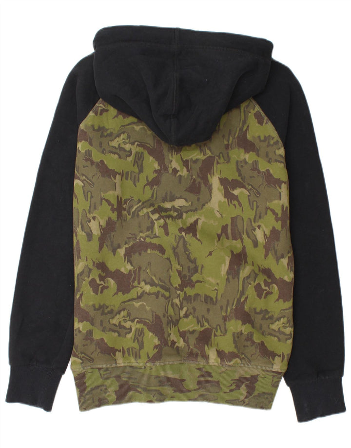 SUPERDRY Pull à capuche graphique pour homme Petit Kaki Camouflage Coton