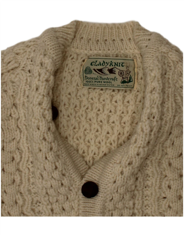 Cladyknit Pull Cardigan Garçon 3-4 ans Laine Beige