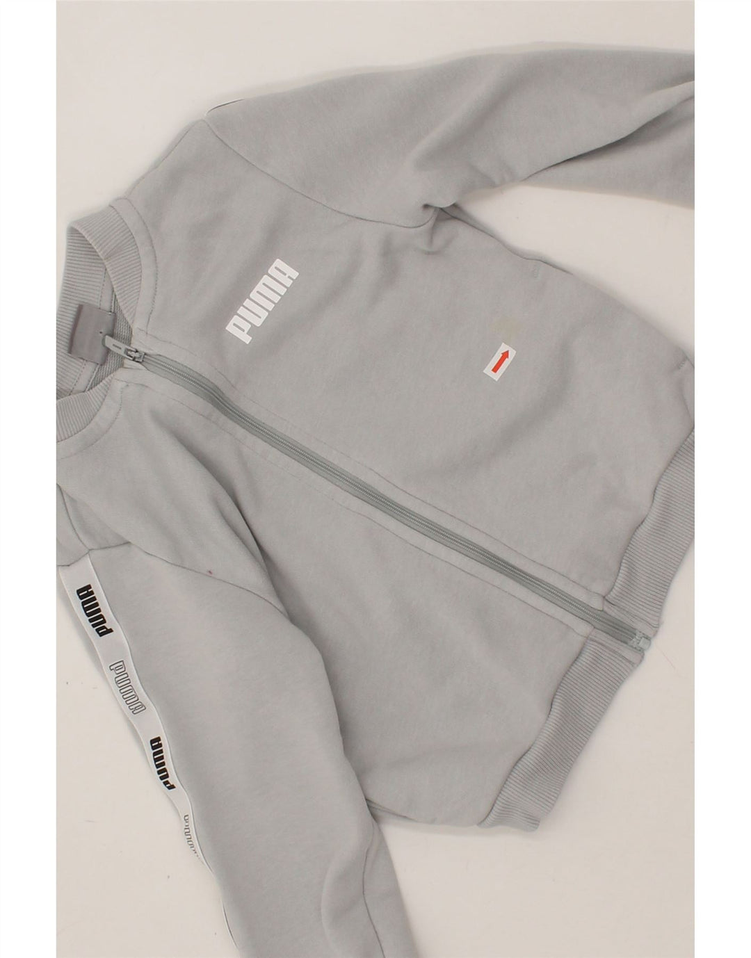 PUMA Boys Graphic Tracksuit Top Jacket 2-3 Years Grey Cotton Vintage Puma and Second-Hand Puma from Messina Hembry 
