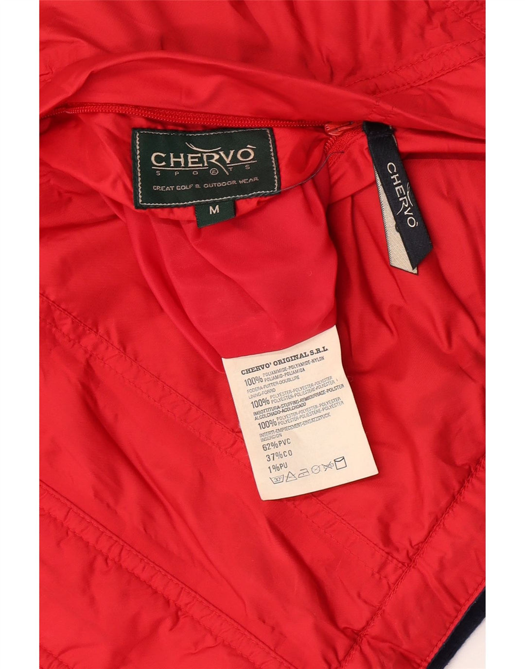 Chervo Gilet réversible pour homme UK 38 Rouge moyen Polyamide