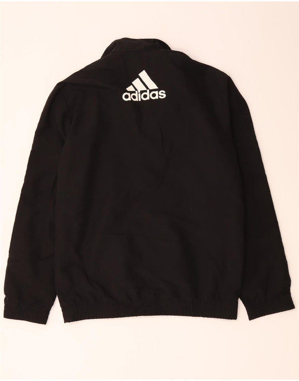 Adidas Mens Graphic Tracksuit Top Jacket UK 34/36 Small Black Colourblock