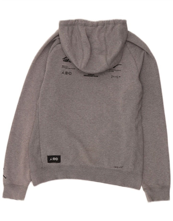Jordan Pull à capuche graphique pour homme Petit coton gris