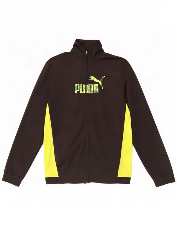 Veste de survêtement graphique Puma pour garçons 15-16 ans 2XL Noir Colourblock