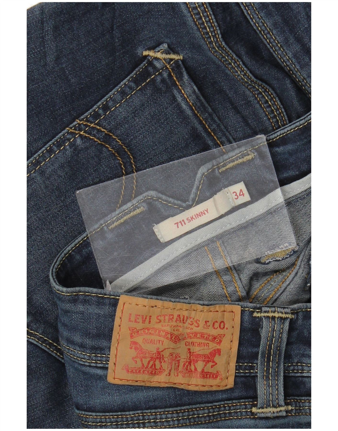 Levi's Jean Skinny 711 Femme W34 L30 Bleu