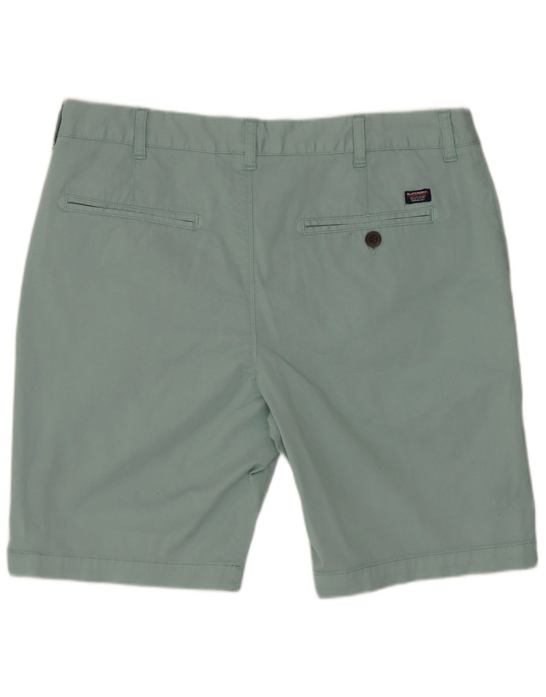 SUPERDRY Short Chino Homme W36 Large Bleu Coton