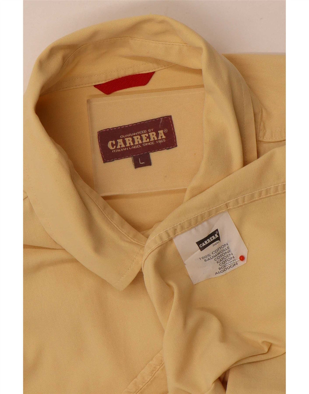 Carrera Chemise Homme Large Jaune Coton