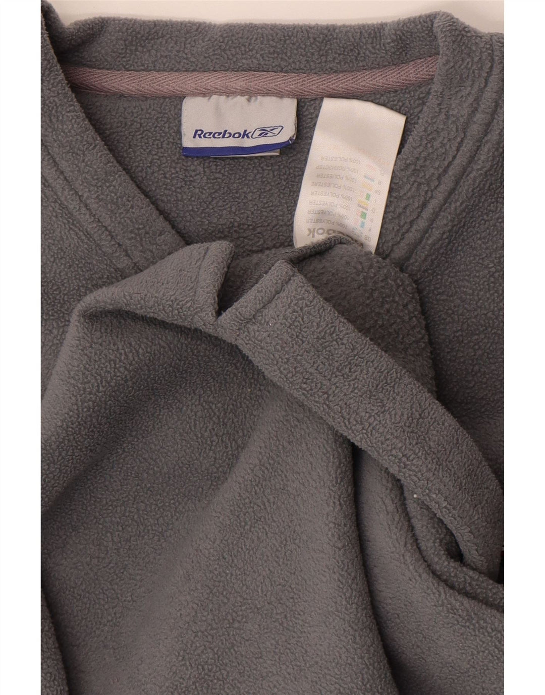 Reebok Pull Polaire Homme Large Gris Polyester
