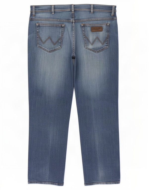 Wrangler Jean Droit Texas Stretch Homme W40 L30 Bleu Coton
