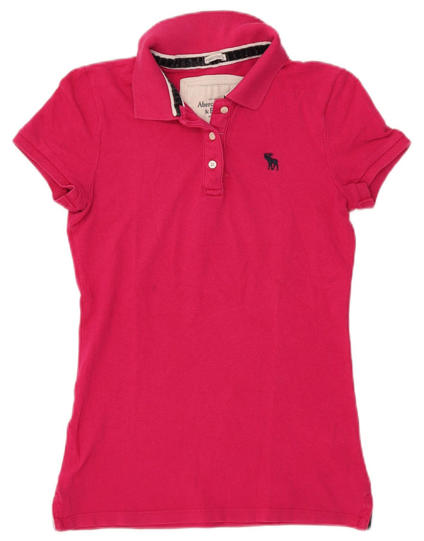 Abercrombie & Fitch Polo Femme UK 10 Petit Coton Rose