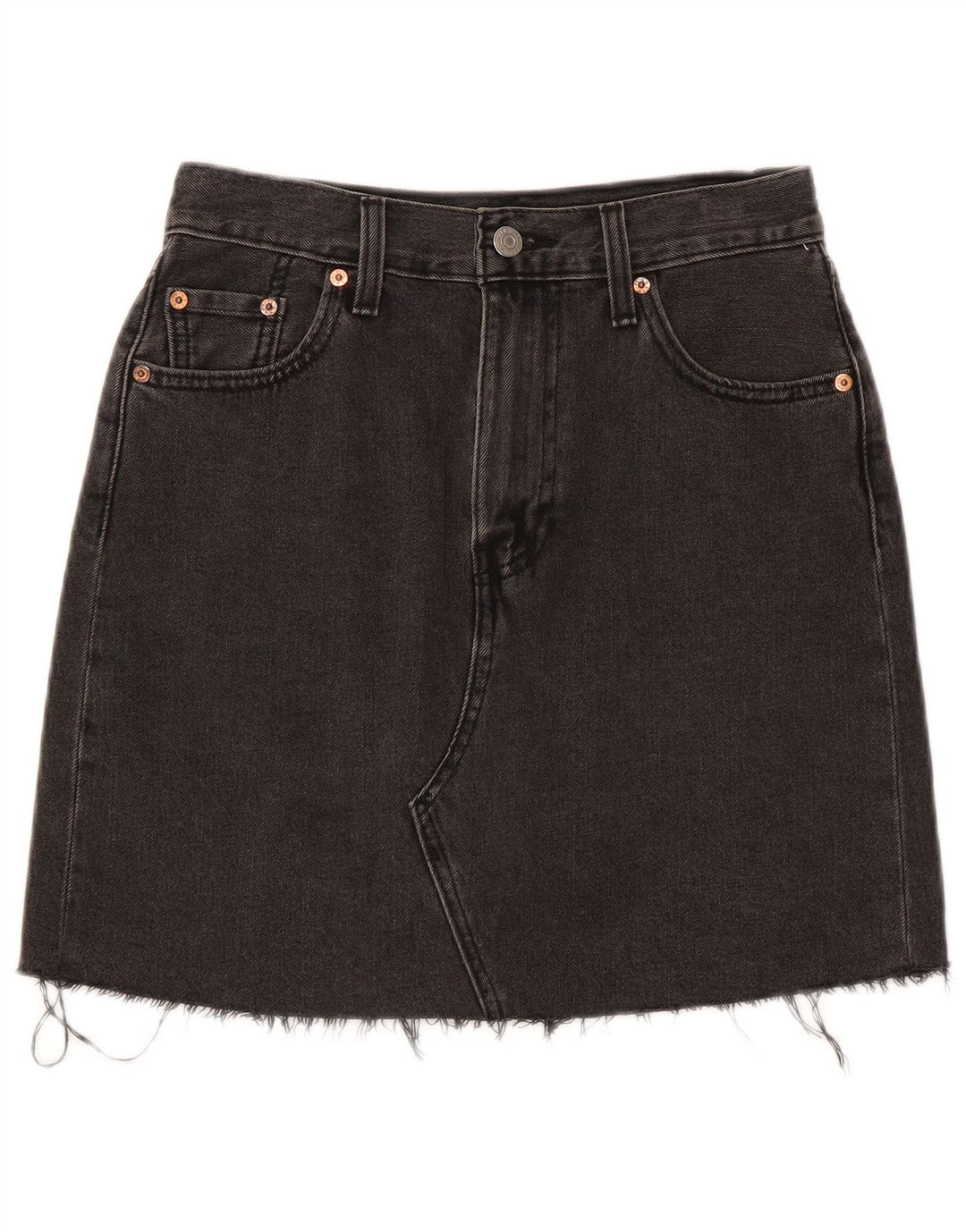 Levi's Jupe en Jean Femme W26 Small Gris Coton