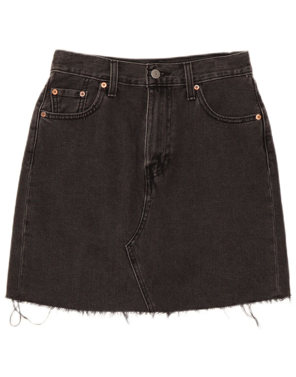 Levi's Jupe en Jean Femme W26 Small Gris Coton