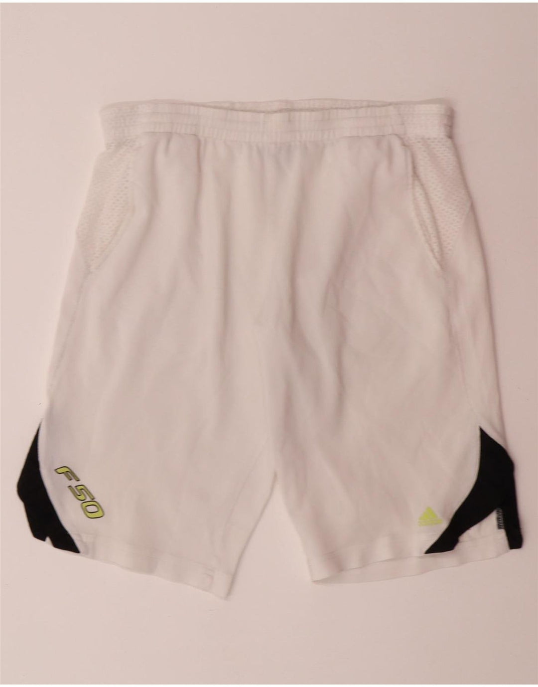 ADIDAS Short de Sport Clima 365 Homme Blanc Moyen Polyester Colorblock