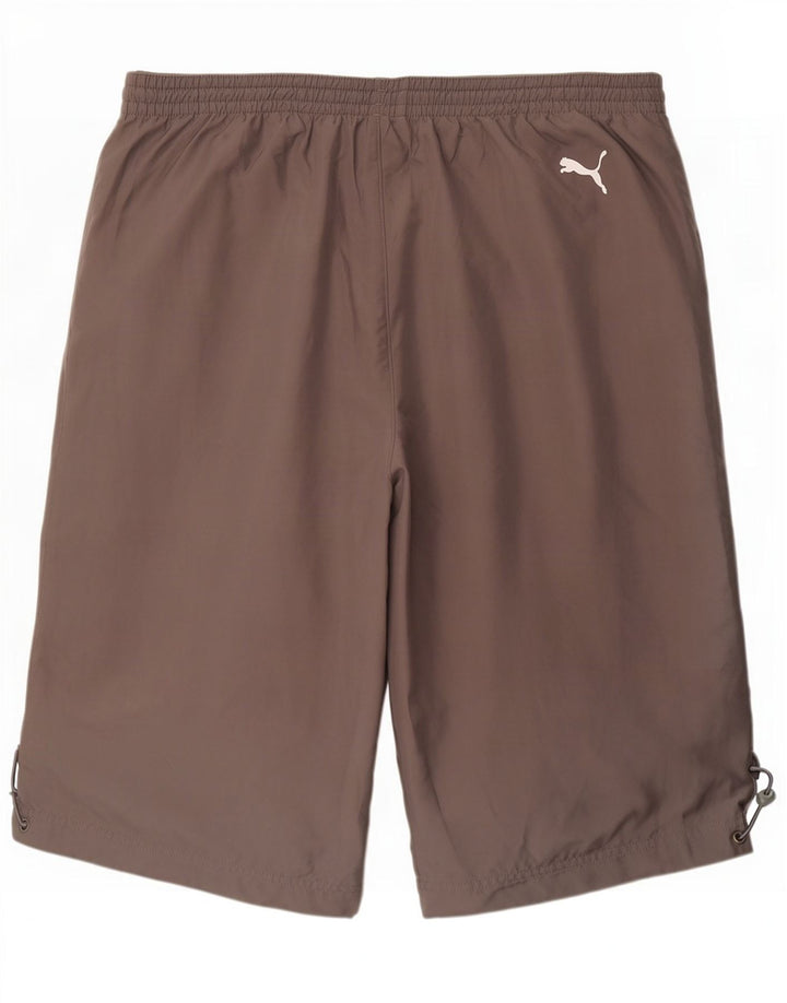 Puma Short de Sport Graphic Bermuda Homme Gris Moyen Polyester