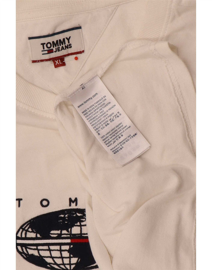 Tommy Hilfiger Haut graphique à manches longues pour homme XL en coton blanc