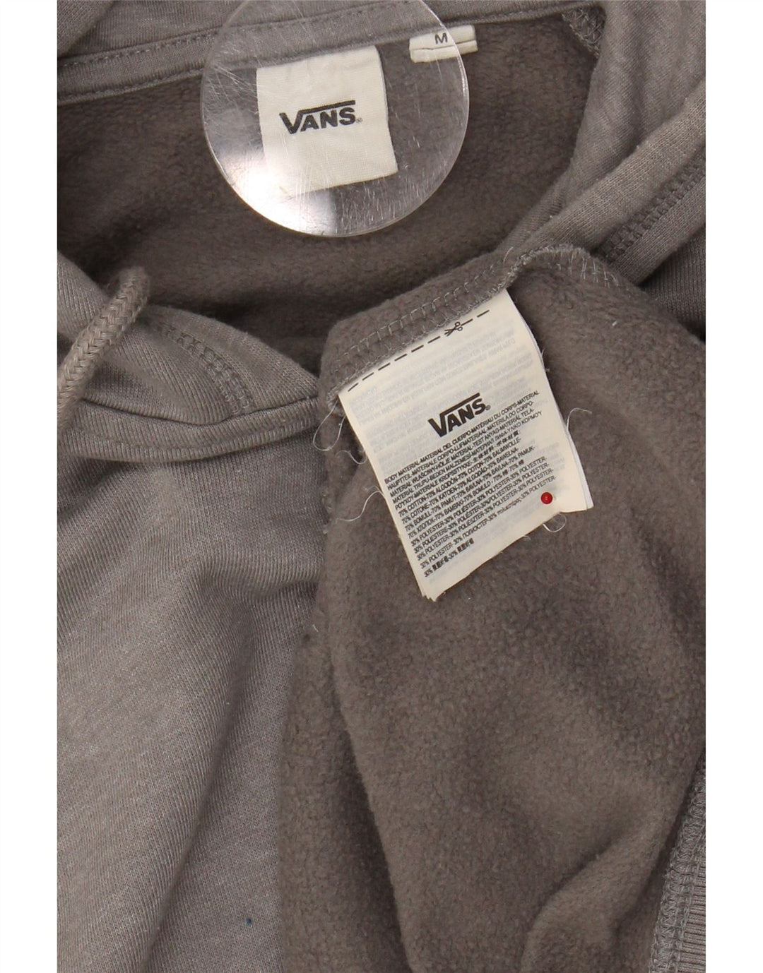VANS Womens Hoodie Jumper UK 14 Medium Grey Cotton Vintage Vans and Second-Hand Vans from Messina Hembry 