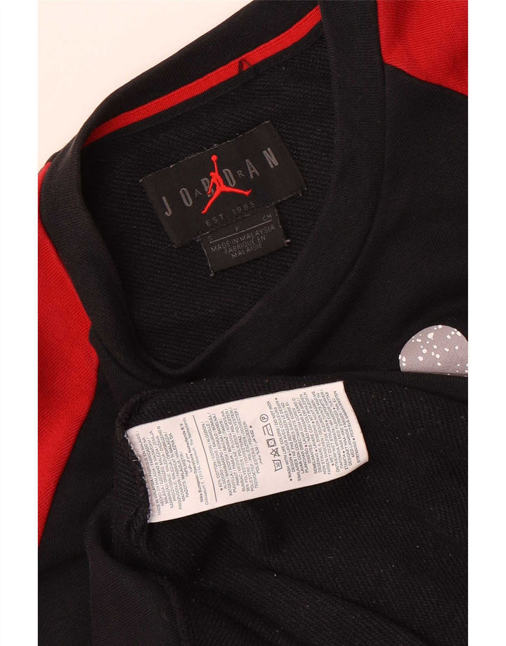Jordan Sweat-shirt graphique pour homme en coton color block Noir Taille S